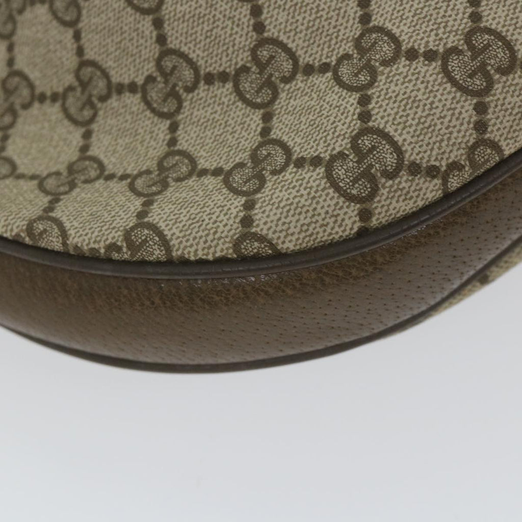 GUCCI GG Canvas Shoulder Bag PVC Leather Beige ep1976