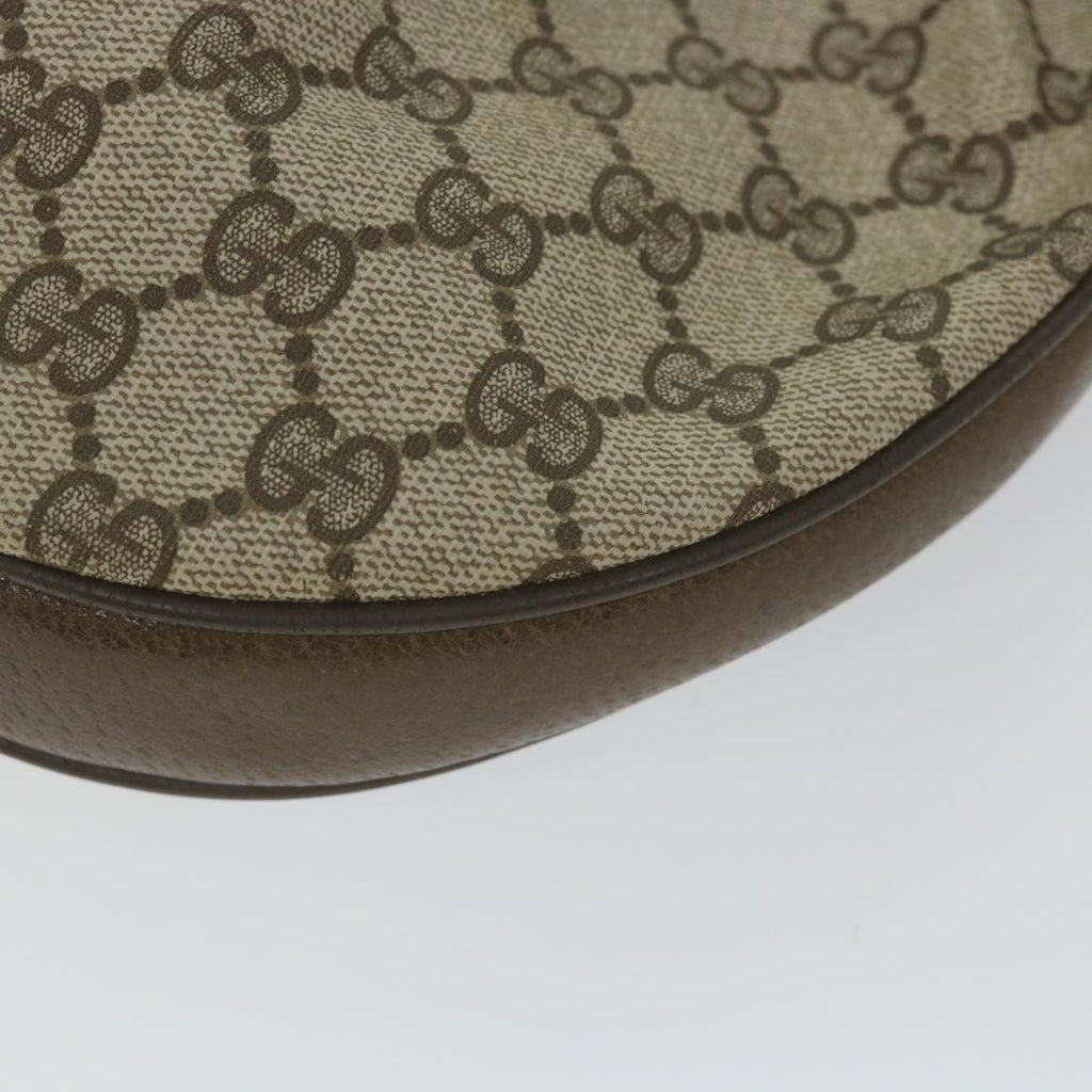 GUCCI GG Canvas Shoulder Bag PVC Leather Beige ep1976