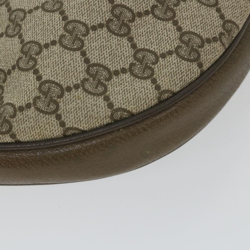 GUCCI GG Canvas Shoulder Bag PVC Leather Beige ep1976