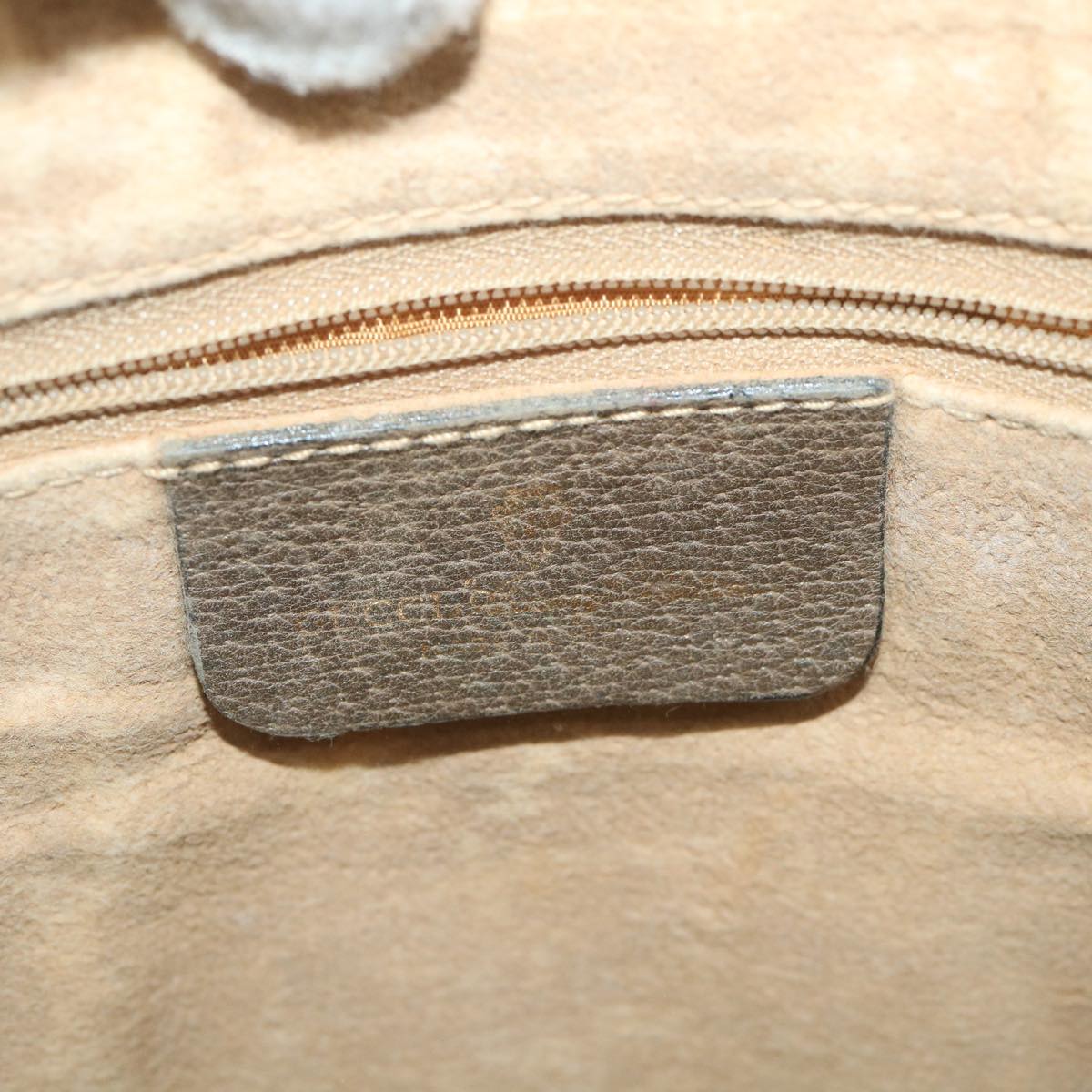 GUCCI GG Canvas Shoulder Bag PVC Leather Beige ep1976