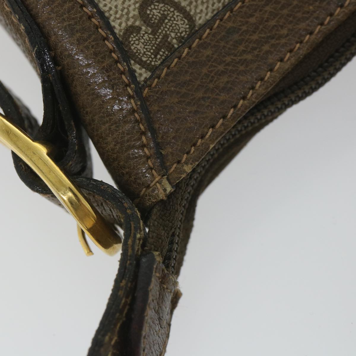 GUCCI GG Canvas Shoulder Bag PVC Leather Beige ep1976