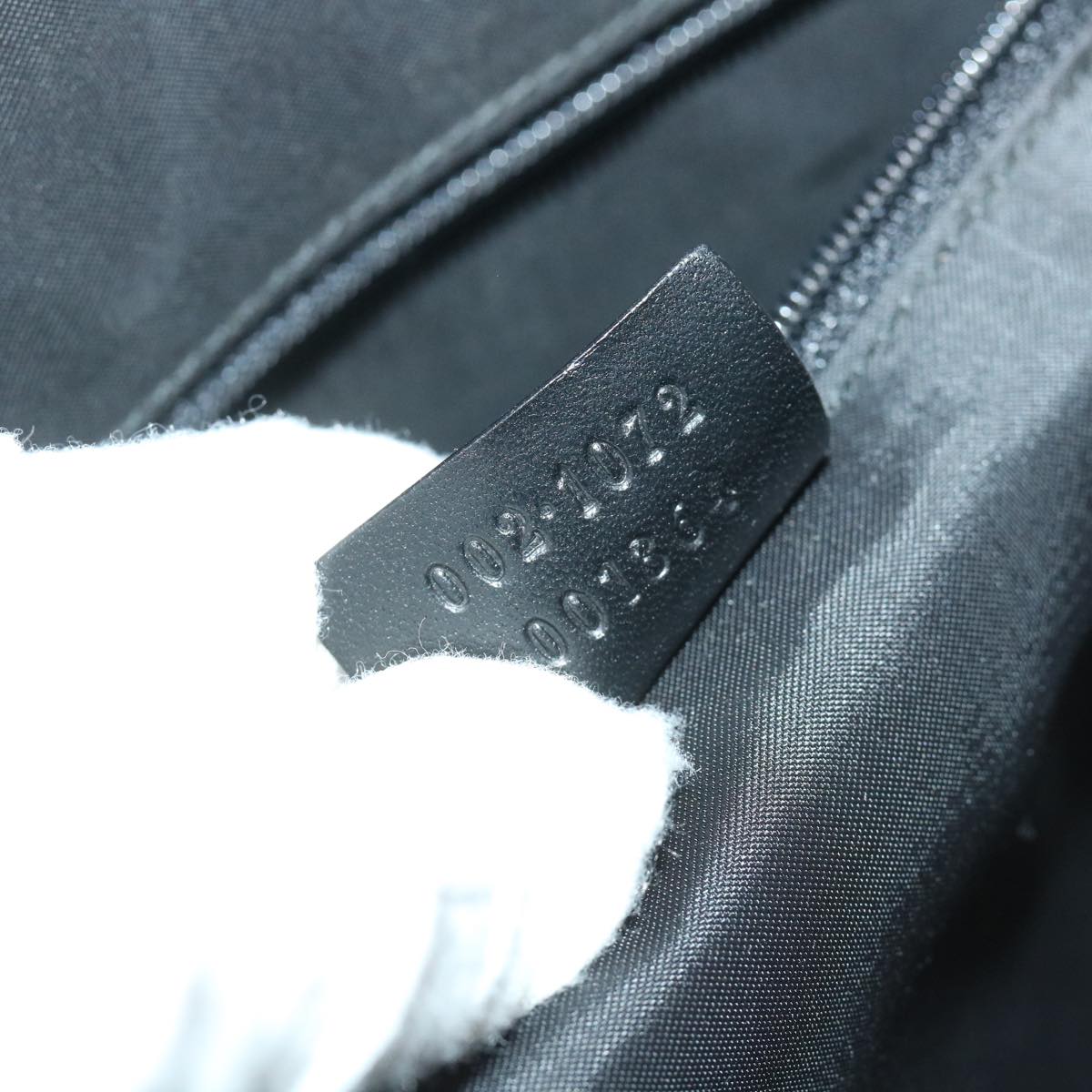 GUCCI Jackie Hand Bag Nylon Canvas Black 002 1072 001364 ep1979