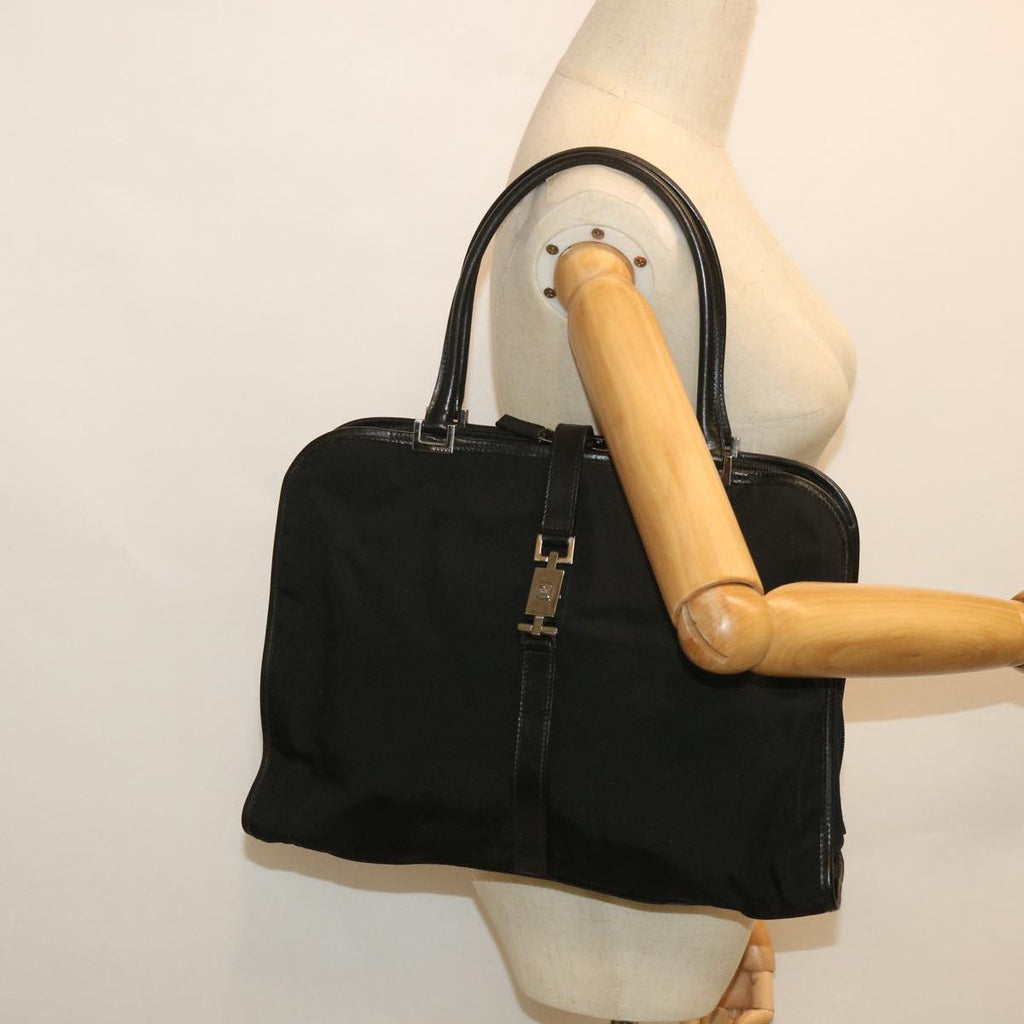 GUCCI Jackie Hand Bag Nylon Canvas Black 002 1072 001364 ep1979