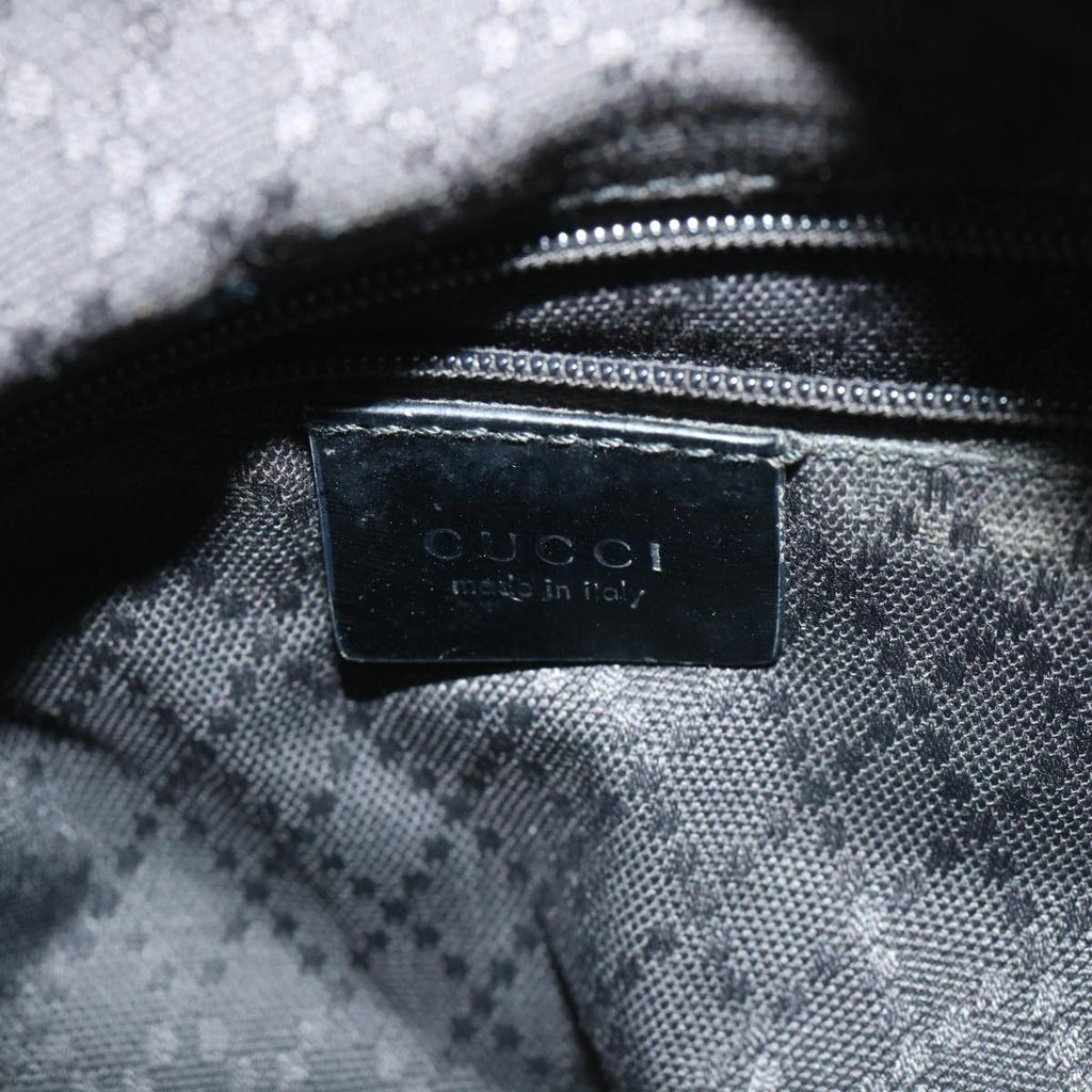 GUCCI Bamboo Shoulder Bag Nylon Canvas Black 000 1075 0531 ep2003