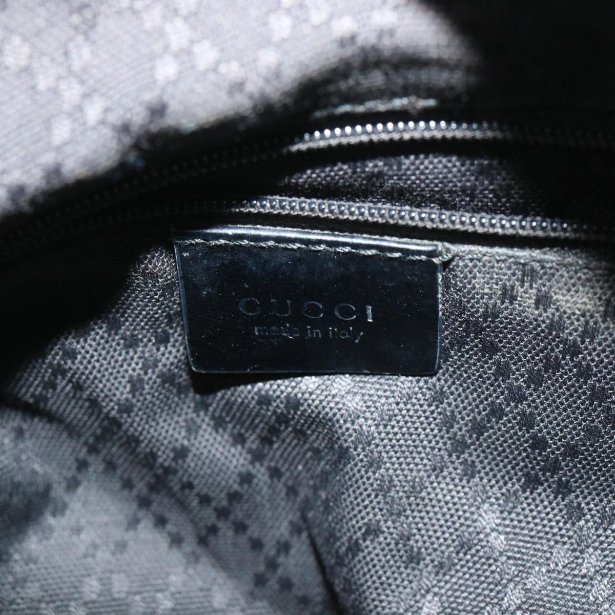GUCCI Bamboo Shoulder Bag Nylon Canvas Black 000 1075 0531 ep2003