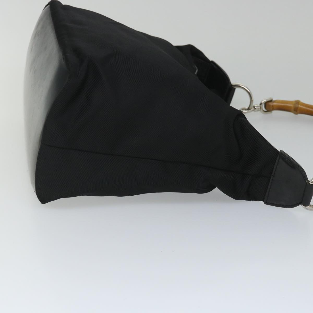 GUCCI Bamboo Shoulder Bag Nylon Canvas Black 000 1075 0531 ep2003