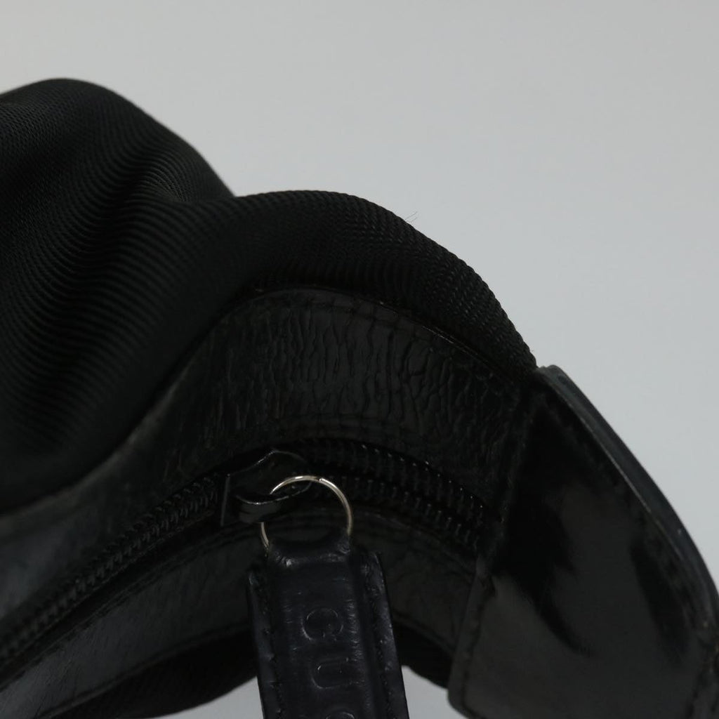 GUCCI Bamboo Shoulder Bag Nylon Canvas Black 000 1075 0531 ep2003