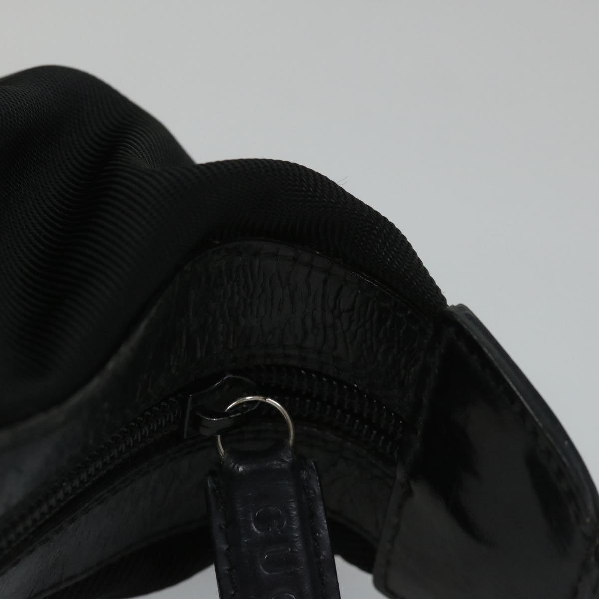 GUCCI Bamboo Shoulder Bag Nylon Canvas Black 000 1075 0531 ep2003