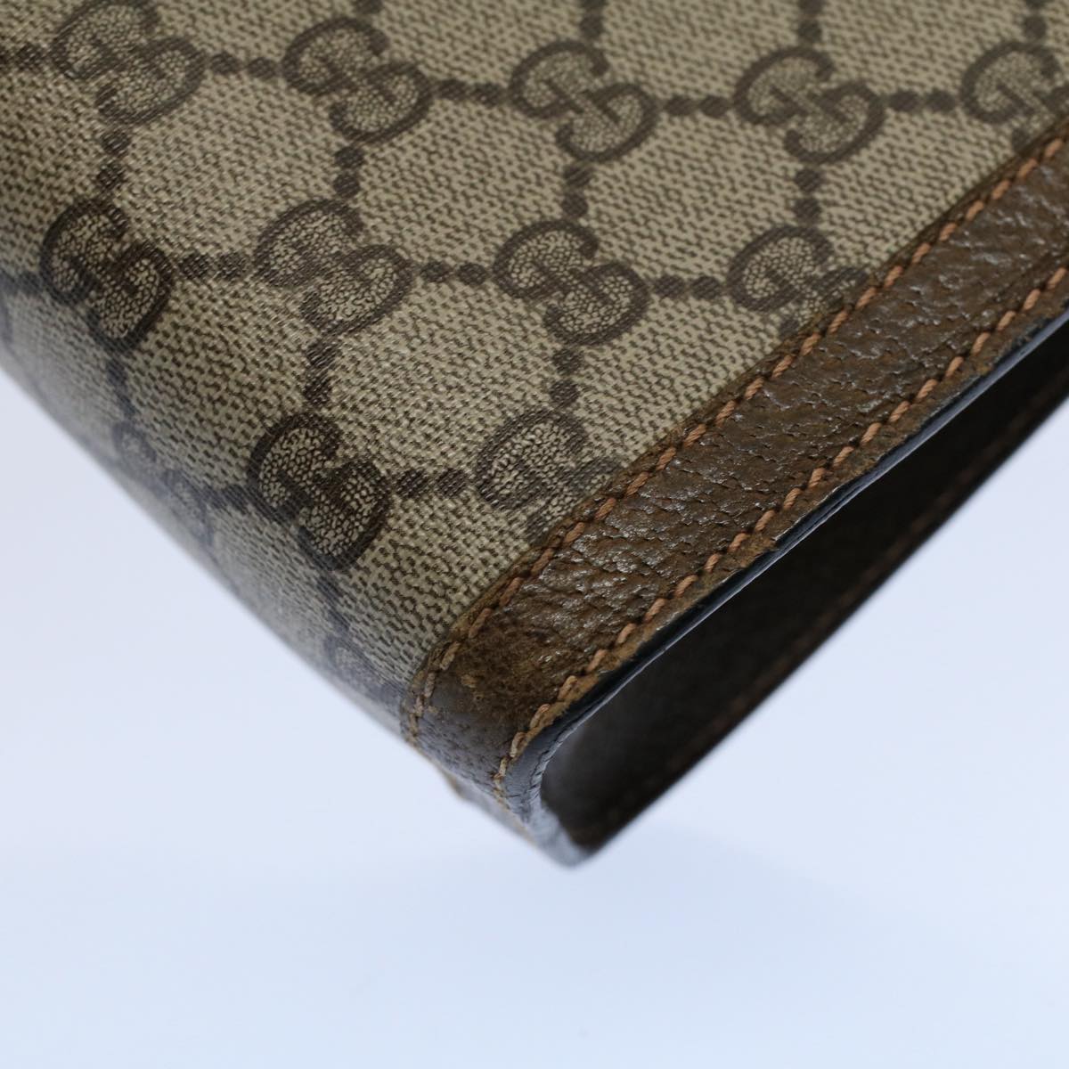 GUCCI GG Supreme Web Sherry Line Clutch Bag Beige Red 67 014 2125 ep2008