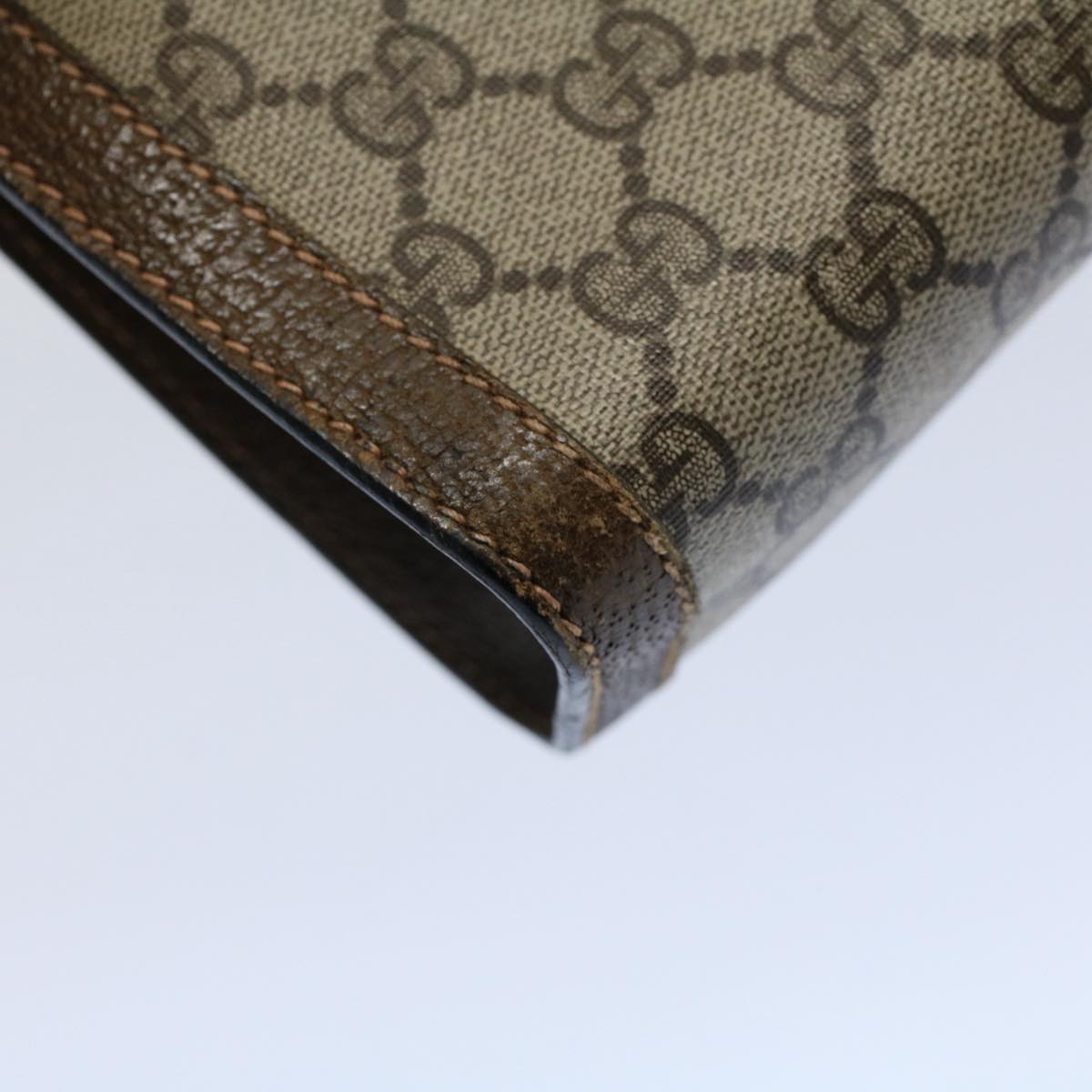 GUCCI GG Supreme Web Sherry Line Clutch Bag Beige Red 67 014 2125 ep2008