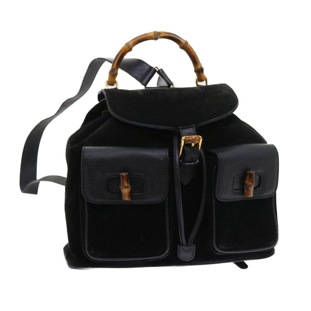 GUCCI Bamboo Backpack Suede Black 003 2058 0016 ep2009