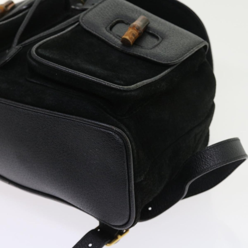 GUCCI Bamboo Backpack Suede Black 003 2058 0016 ep2009