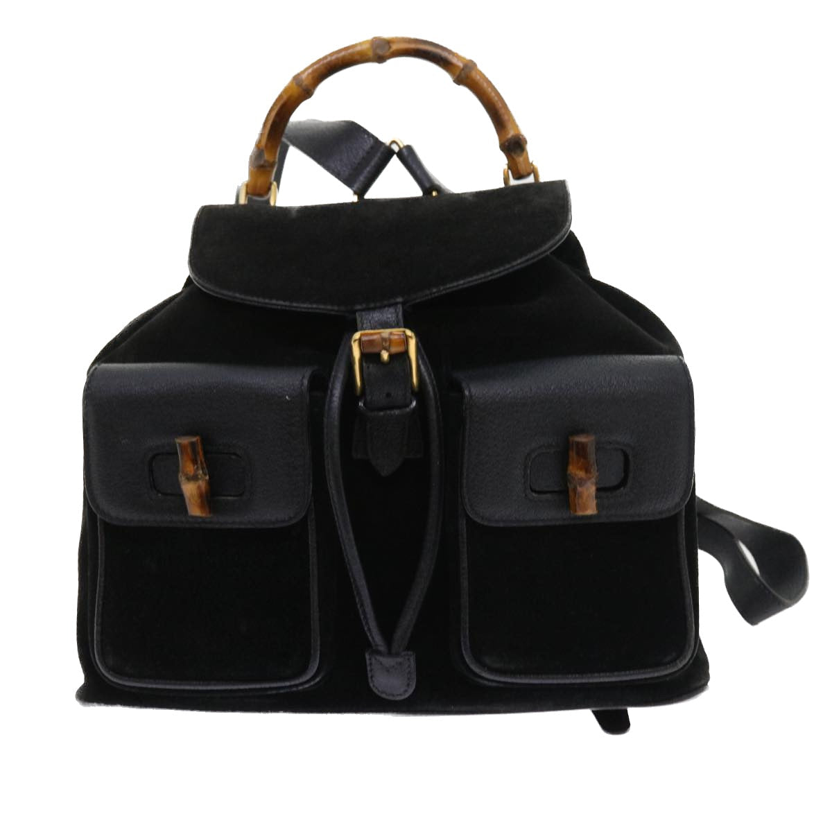 GUCCI Bamboo Backpack Suede Black 003 2058 0016 ep2009