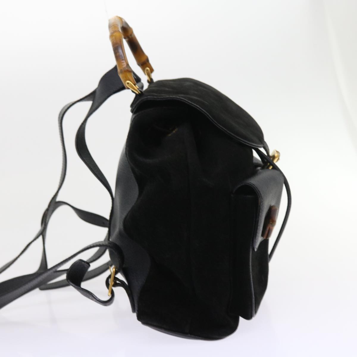 GUCCI Bamboo Backpack Suede Black 003 2058 0016 ep2009