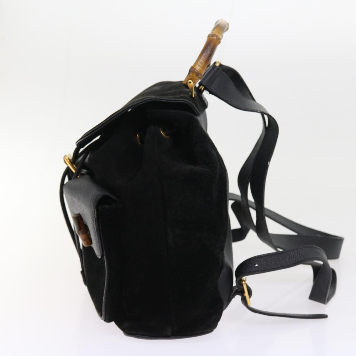 GUCCI Bamboo Backpack Suede Black 003 2058 0016 ep2009