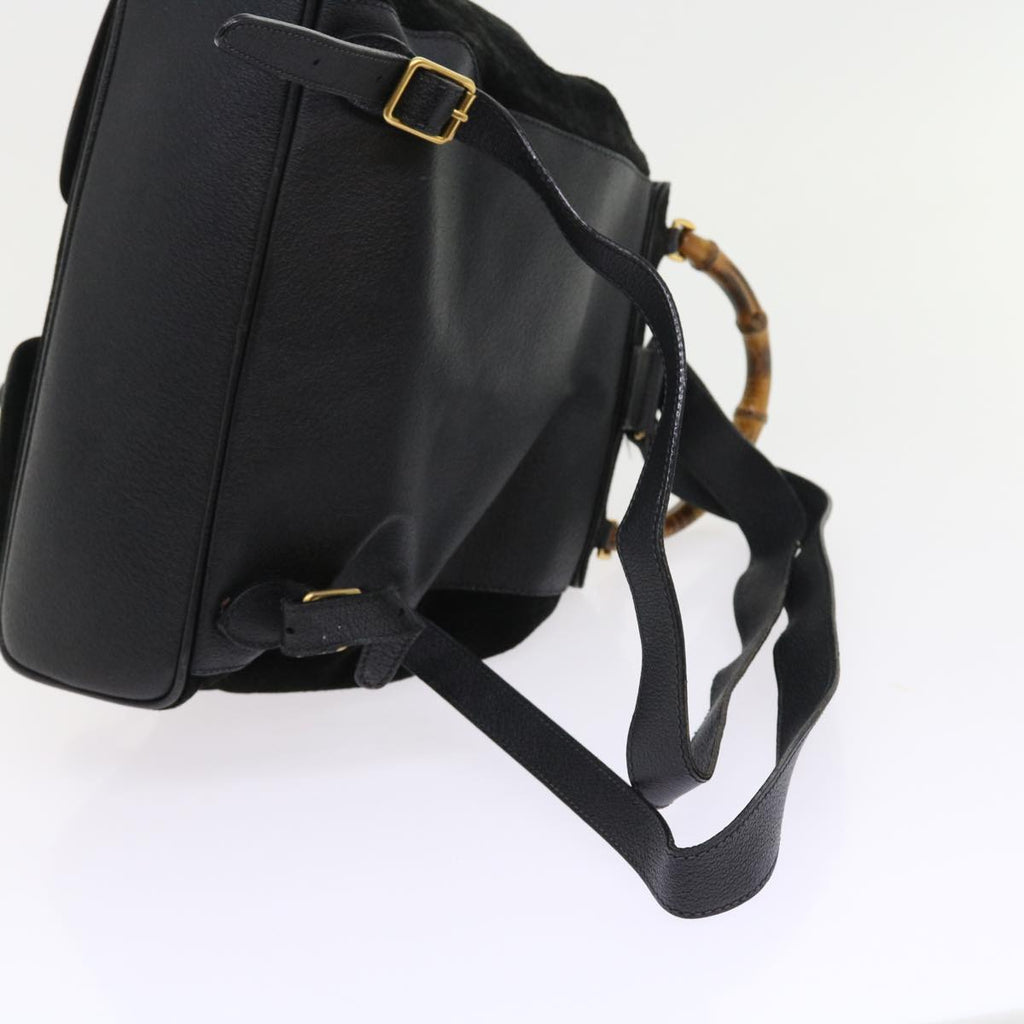GUCCI Bamboo Backpack Suede Black 003 2058 0016 ep2009