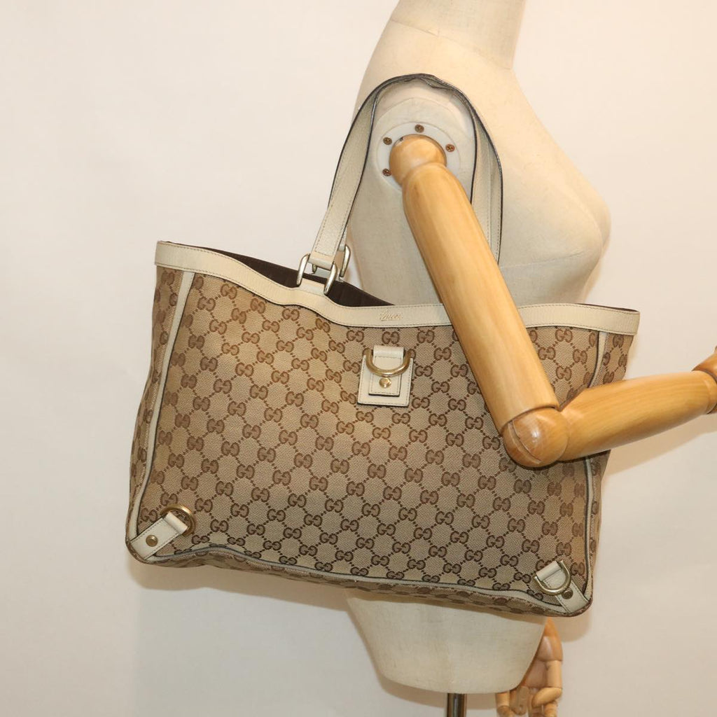 GUCCI GG Canvas Tote Bag Beige 141472 ep2013