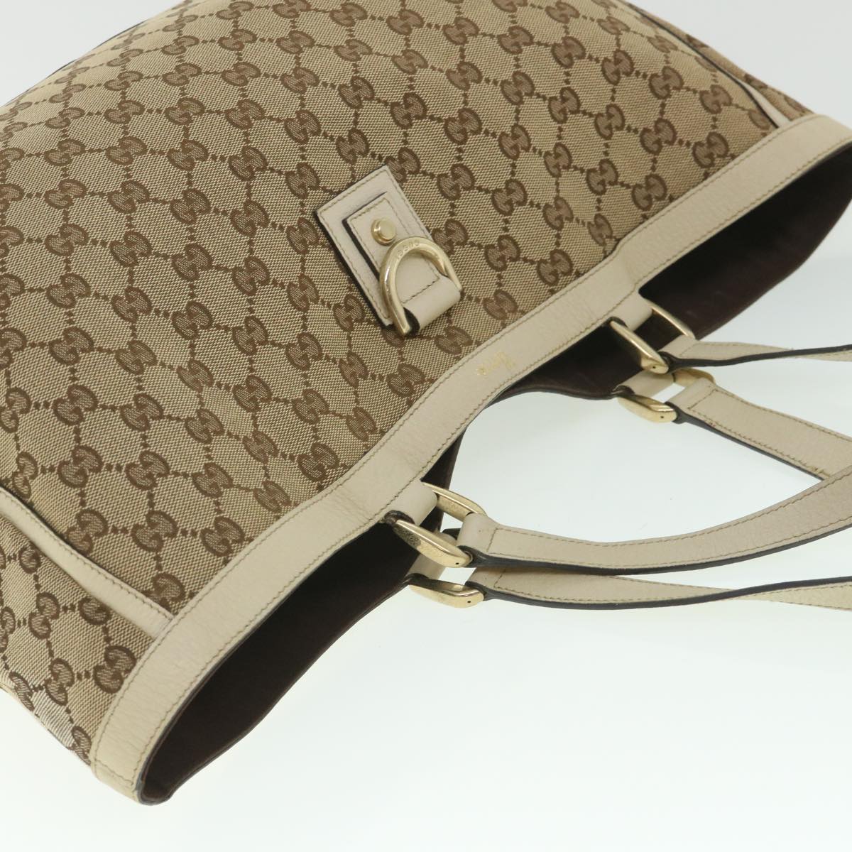 GUCCI GG Canvas Tote Bag Beige 141472 ep2013