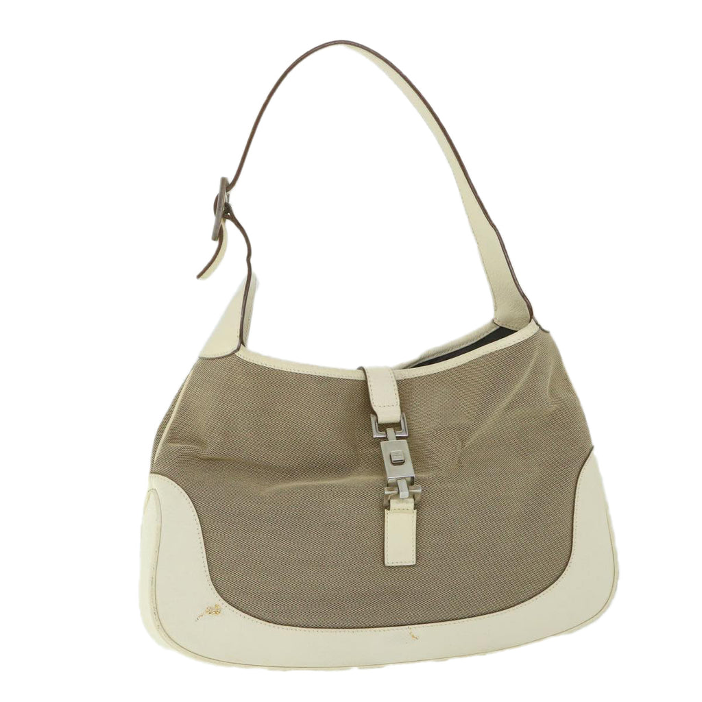 GUCCI Jackie Shoulder Bag Canvas Leather Beige 001 3306 3444 ep2015