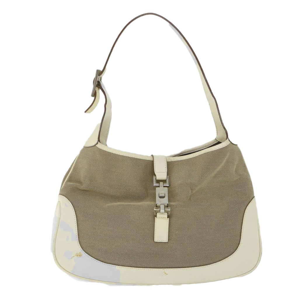 GUCCI Jackie Shoulder Bag Canvas Leather Beige 001 3306 3444 ep2015