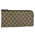 GUCCI GG Supreme Long Wallet PVC Leather Beige 115261 ep2046