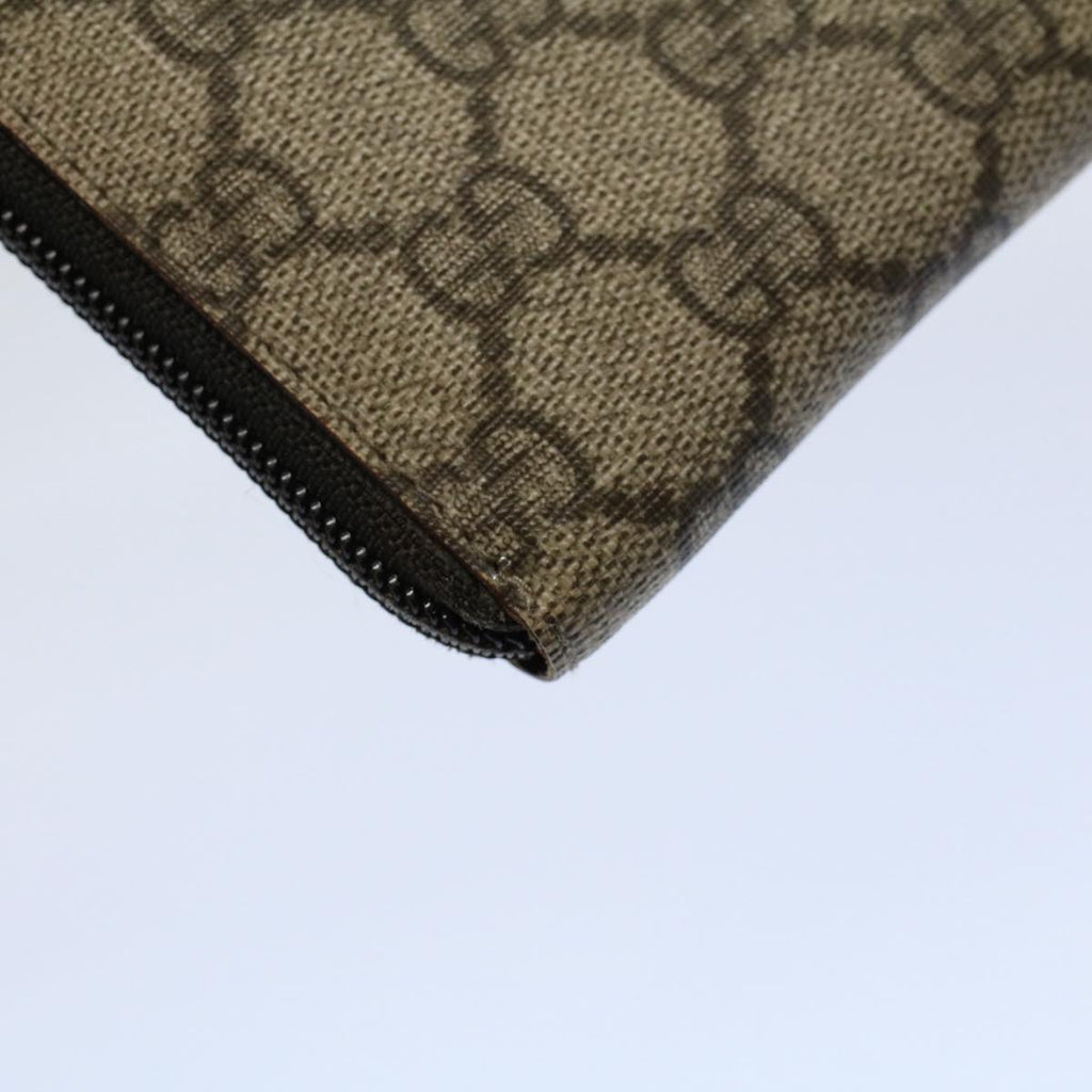 GUCCI GG Supreme Long Wallet PVC Leather Beige 115261 ep2046