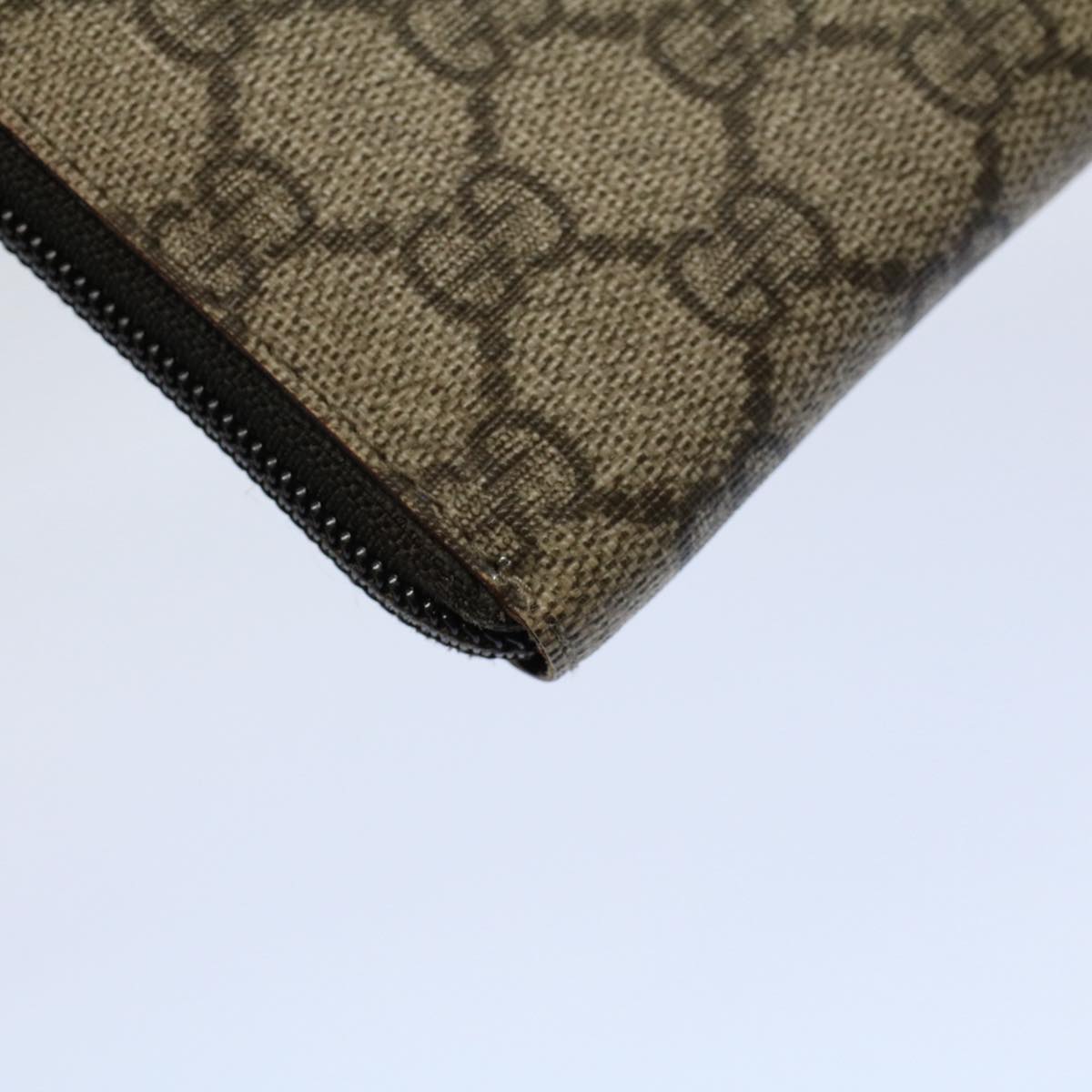 GUCCI GG Supreme Long Wallet PVC Leather Beige 115261 ep2046