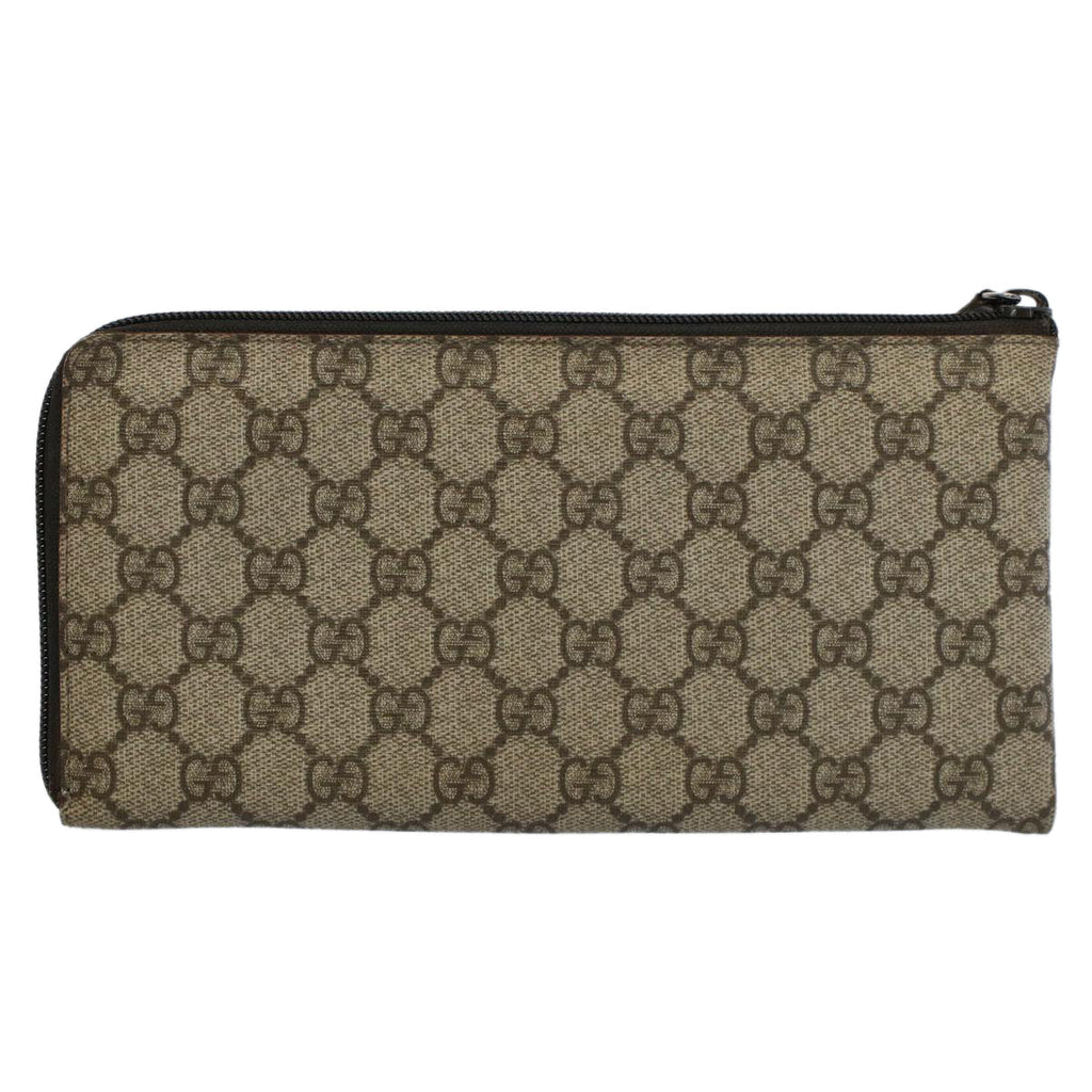 GUCCI GG Supreme Long Wallet PVC Leather Beige 115261 ep2046