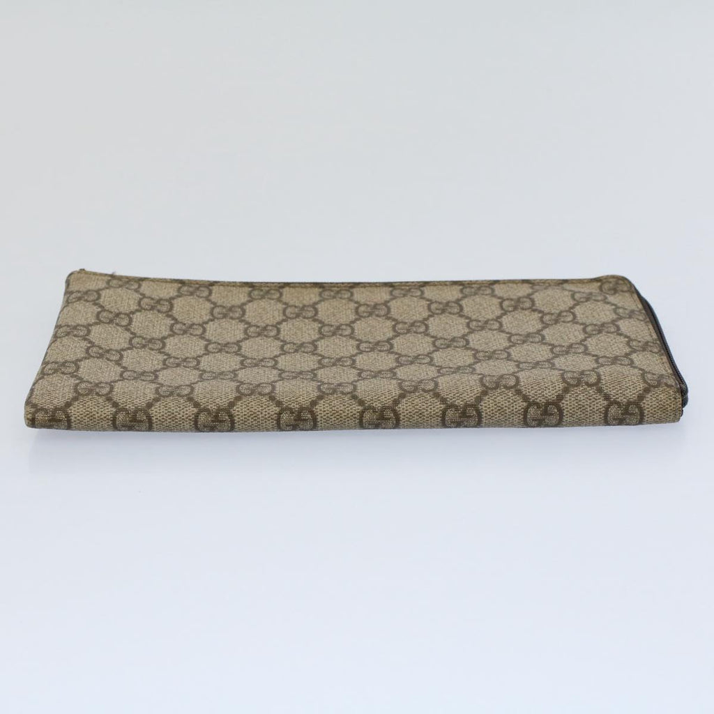 GUCCI GG Supreme Long Wallet PVC Leather Beige 115261 ep2046