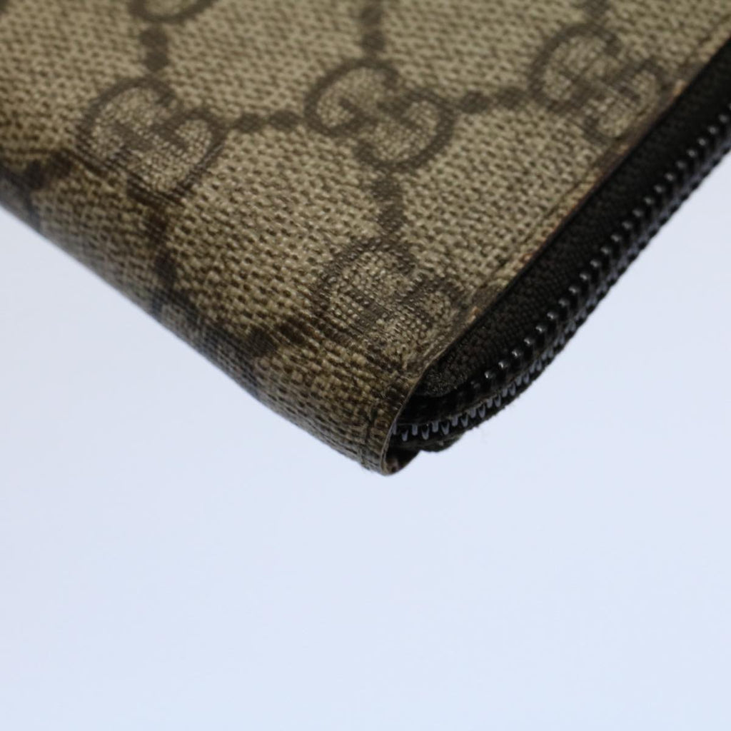 GUCCI GG Supreme Long Wallet PVC Leather Beige 115261 ep2046