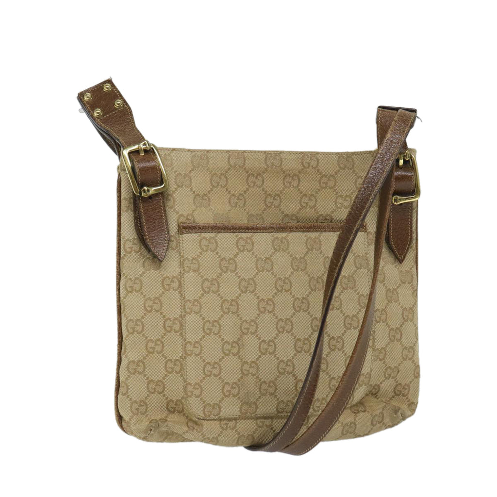 GUCCI GG Canvas Shoulder Bag Beige 115514 ep2073