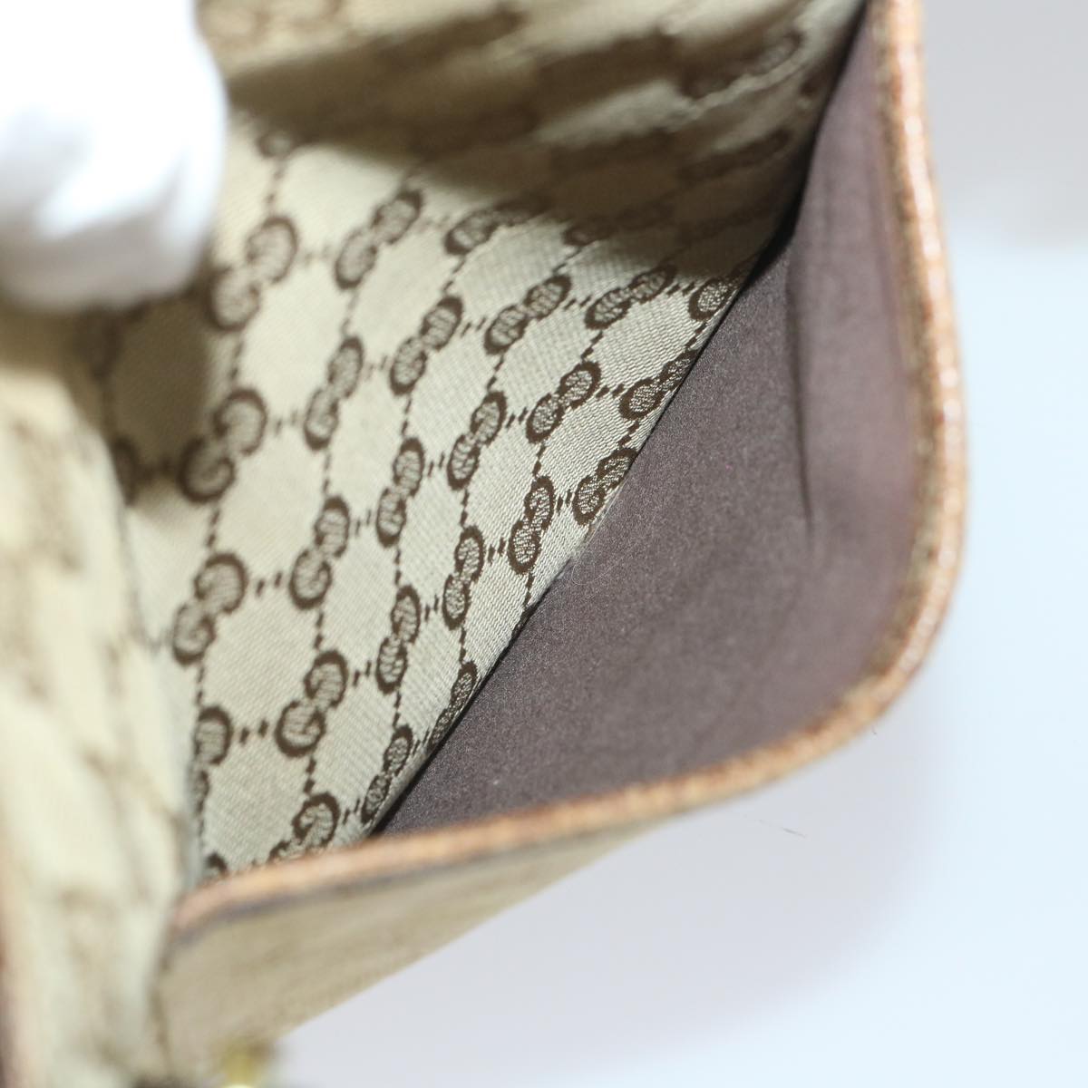 GUCCI GG Canvas Shoulder Bag Beige 115514 ep2073