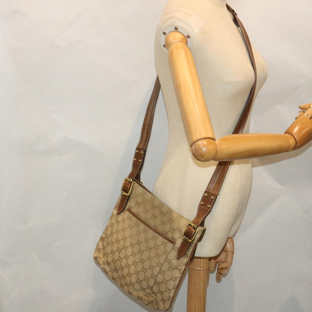 GUCCI GG Canvas Shoulder Bag Beige 115514 ep2073