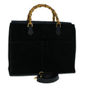 GUCCI Bamboo Hand Bag Suede 2way Black 002 2855 0322 0 ep2075