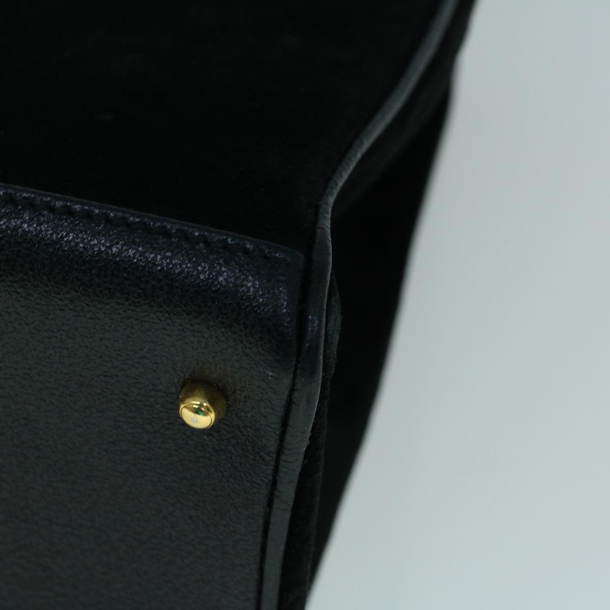 GUCCI Bamboo Hand Bag Suede 2way Black 002 2855 0322 0 ep2075