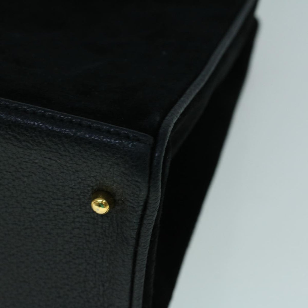 GUCCI Bamboo Hand Bag Suede 2way Black 002 2855 0322 0 ep2075