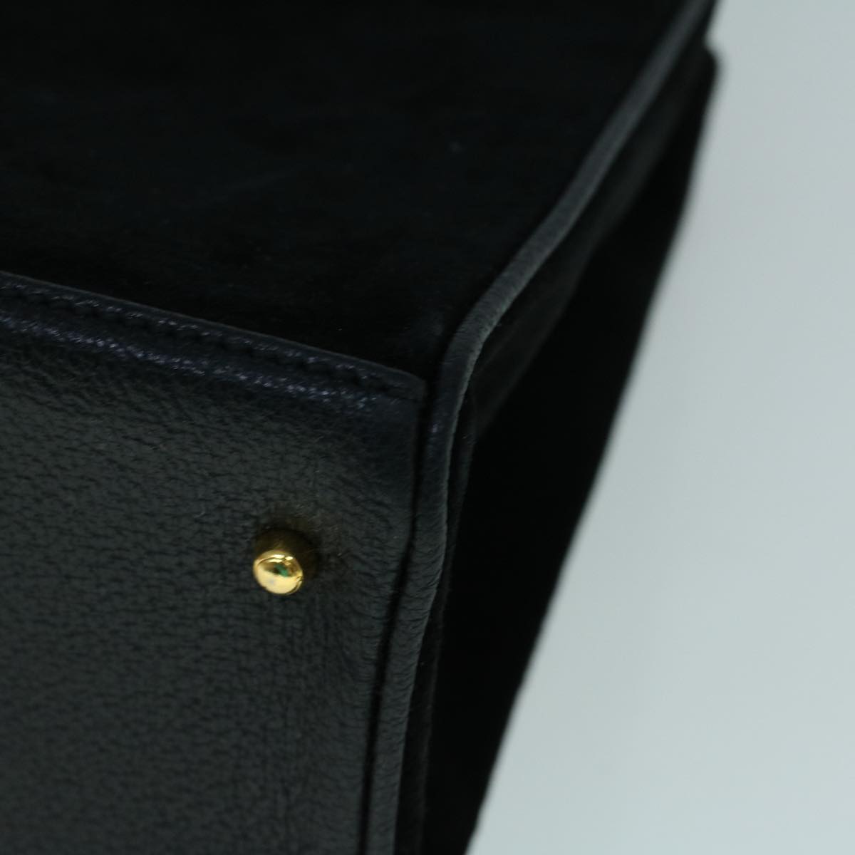 GUCCI Bamboo Hand Bag Suede 2way Black 002 2855 0322 0 ep2075