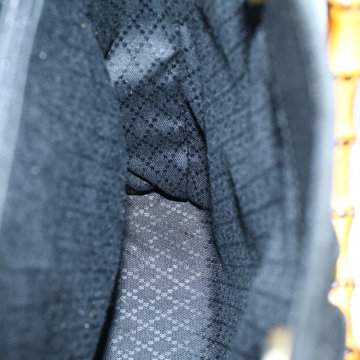 GUCCI Bamboo Hand Bag Suede 2way Black 002 2855 0322 0 ep2075