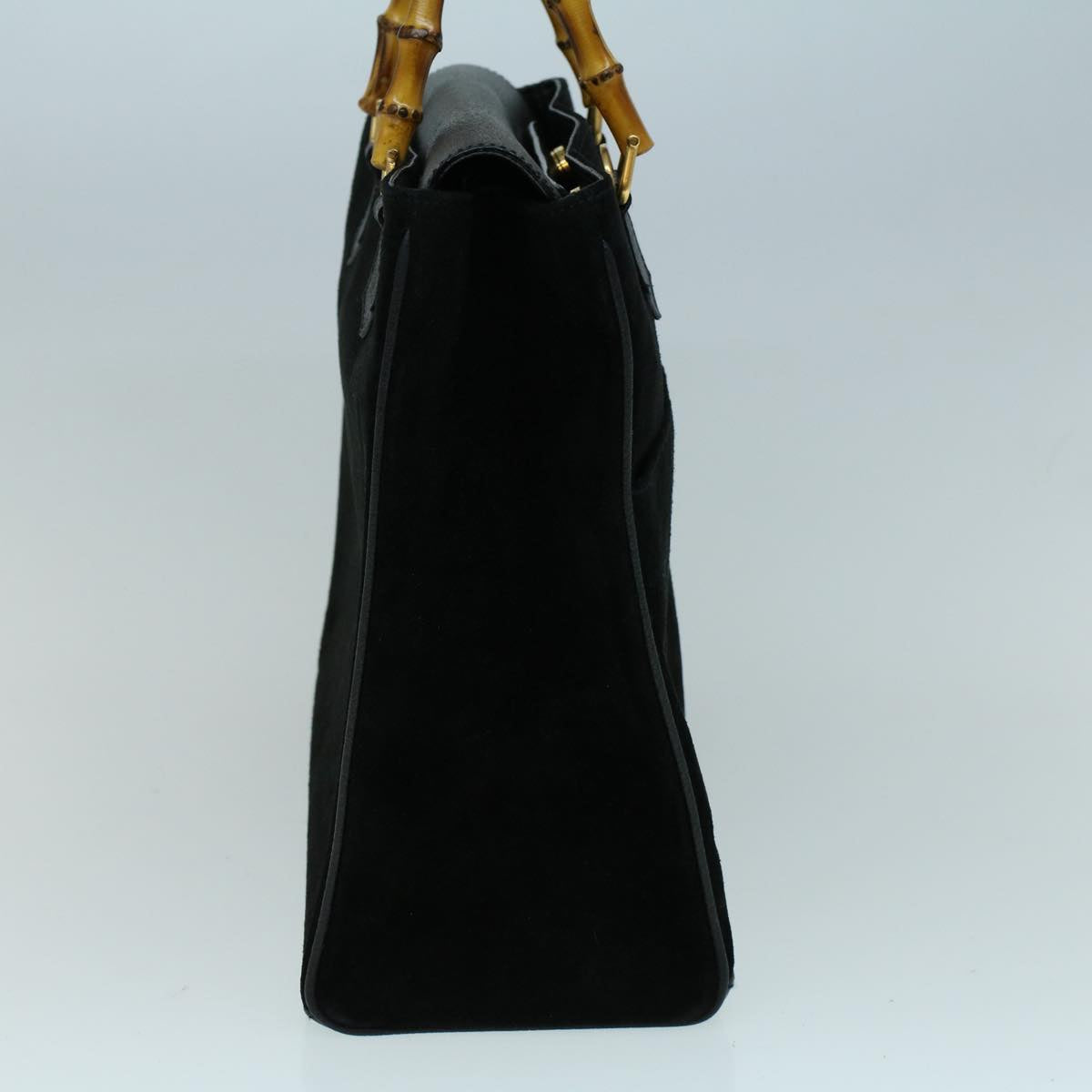 GUCCI Bamboo Hand Bag Suede 2way Black 002 2855 0322 0 ep2075