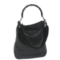 GUCCI Bamboo Shoulder Bag Leather Black 001 4058 1705 ep2085