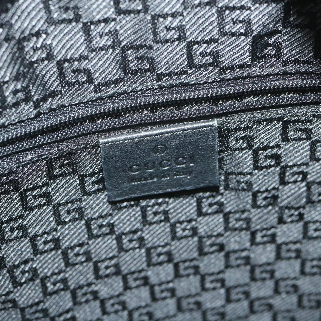 GUCCI Bamboo Shoulder Bag Leather Black 001 4058 1705 ep2085