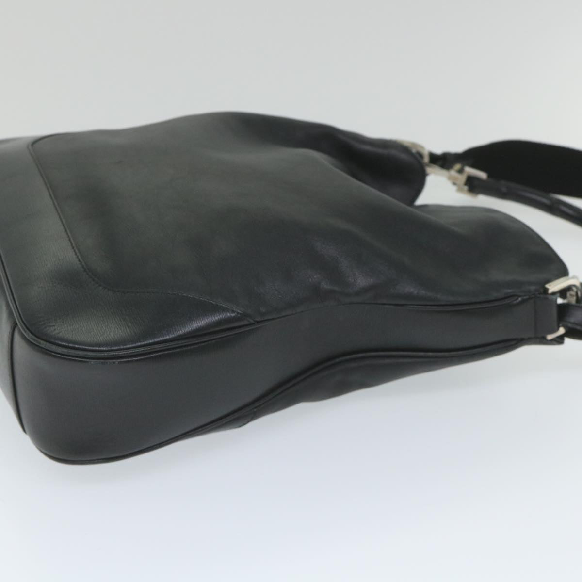 GUCCI Bamboo Shoulder Bag Leather Black 001 4058 1705 ep2085