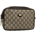 GUCCI GG Plus Supreme Clutch Bag PVC Leather Beige ep2089