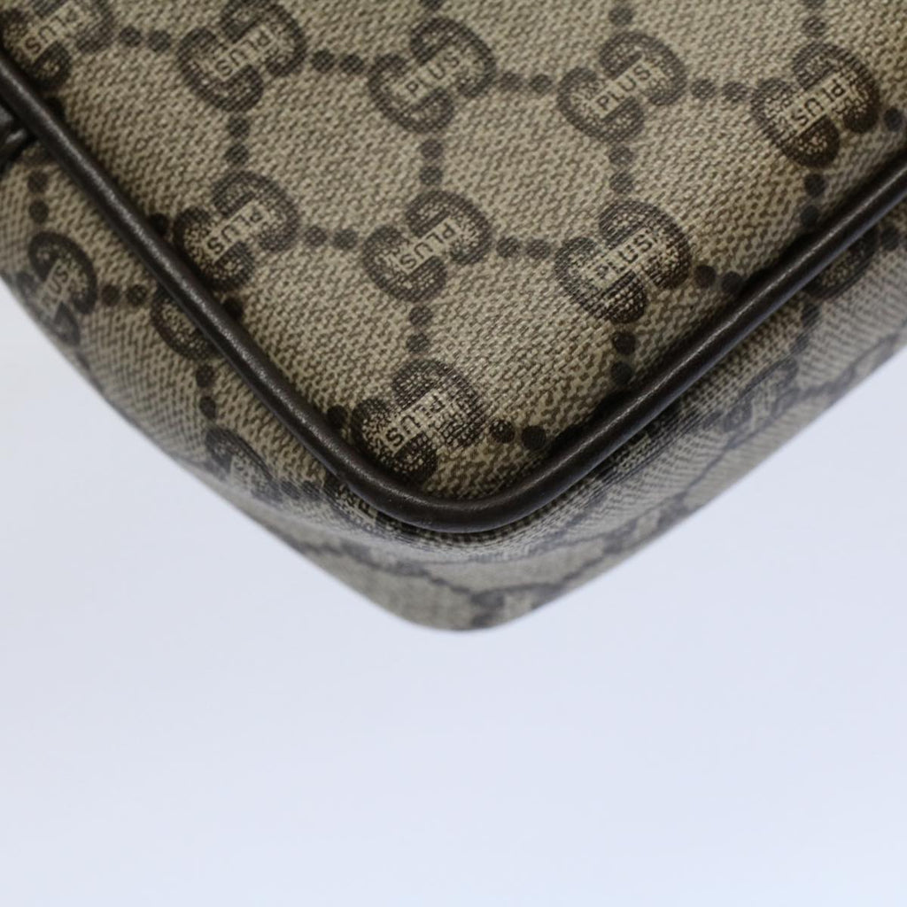 GUCCI GG Plus Supreme Clutch Bag PVC Leather Beige ep2089