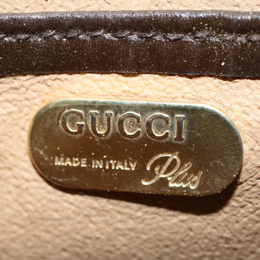 GUCCI GG Plus Supreme Clutch Bag PVC Leather Beige ep2089