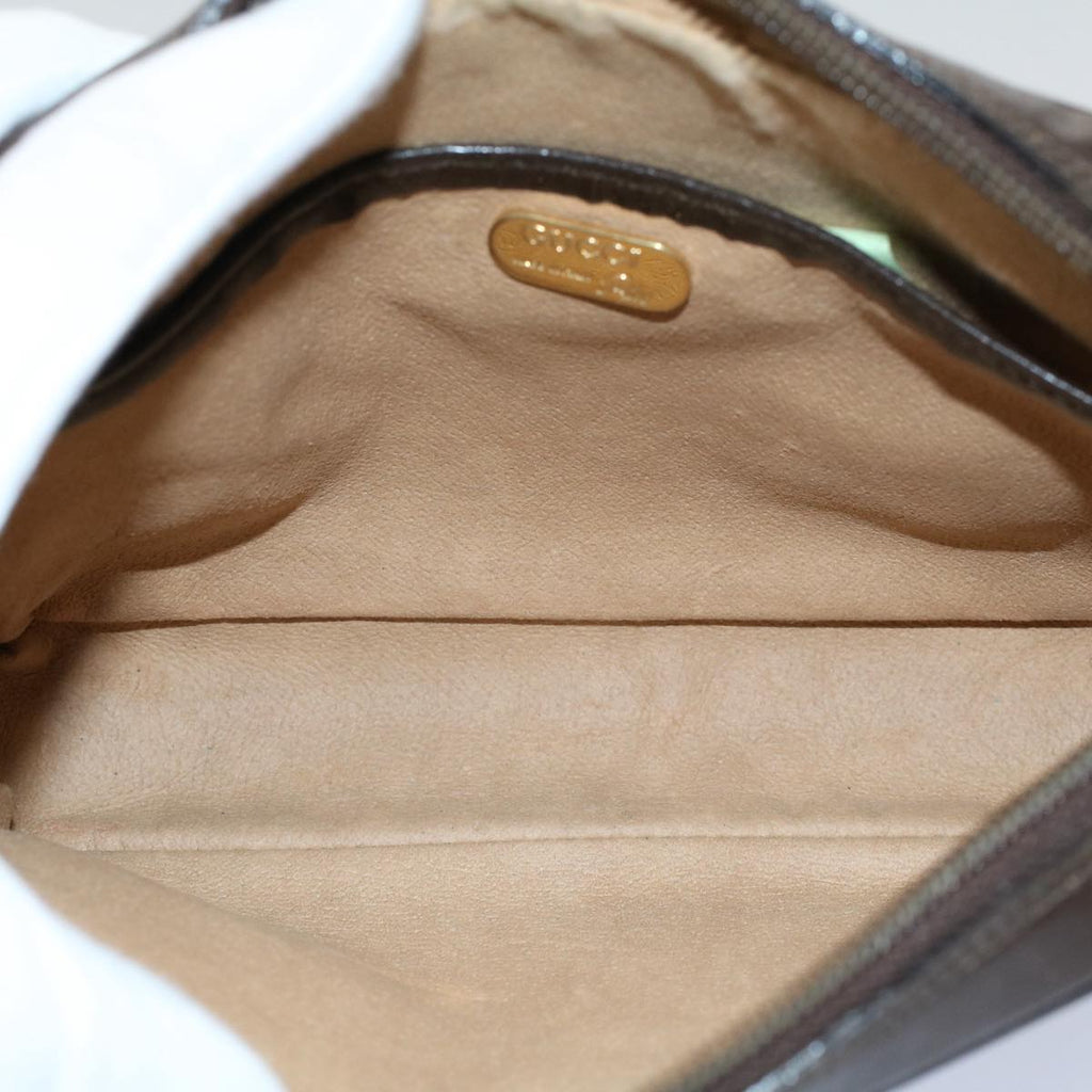 GUCCI GG Plus Supreme Clutch Bag PVC Leather Beige ep2089