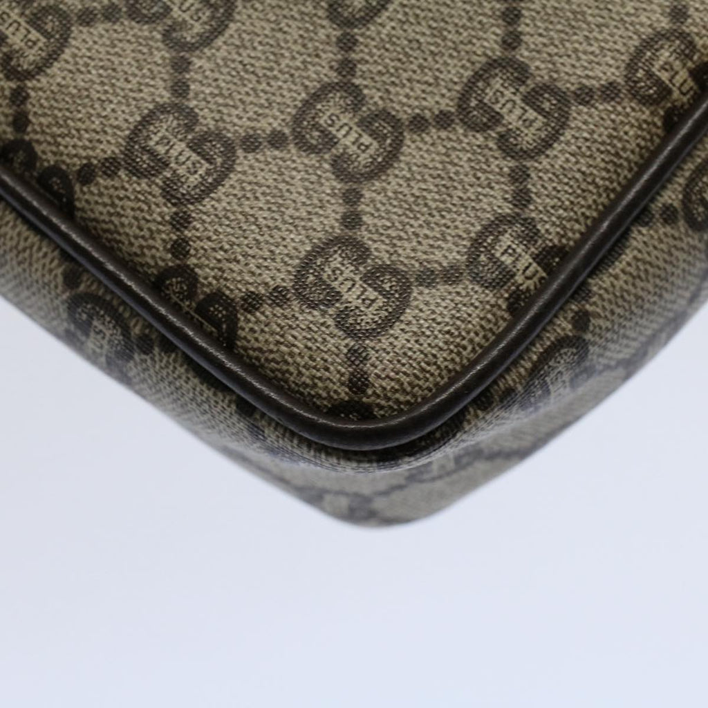 GUCCI GG Plus Supreme Clutch Bag PVC Leather Beige ep2089