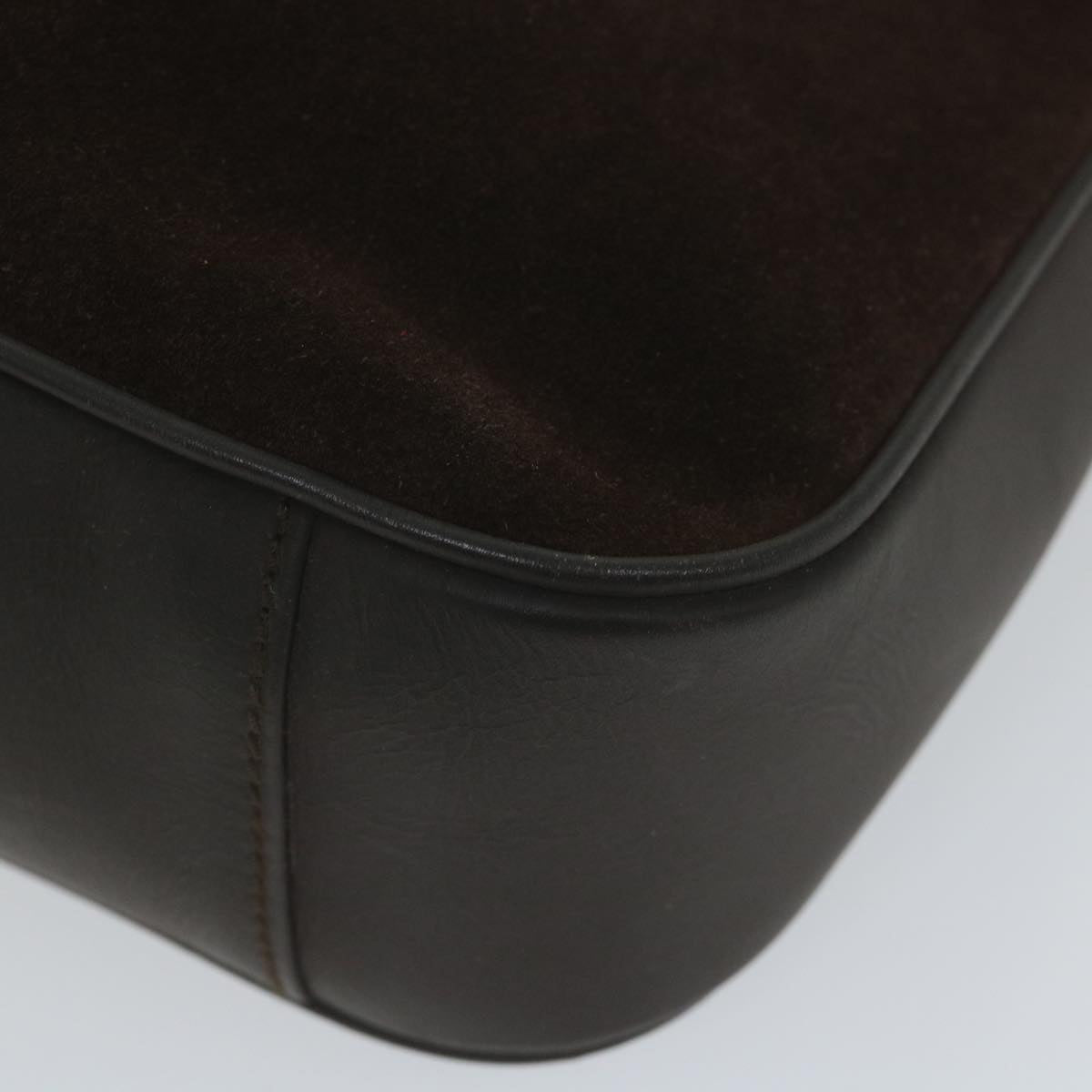 GUCCI Bamboo Shoulder Bag Suede 2way Brown 001 3754 1638 ep2097