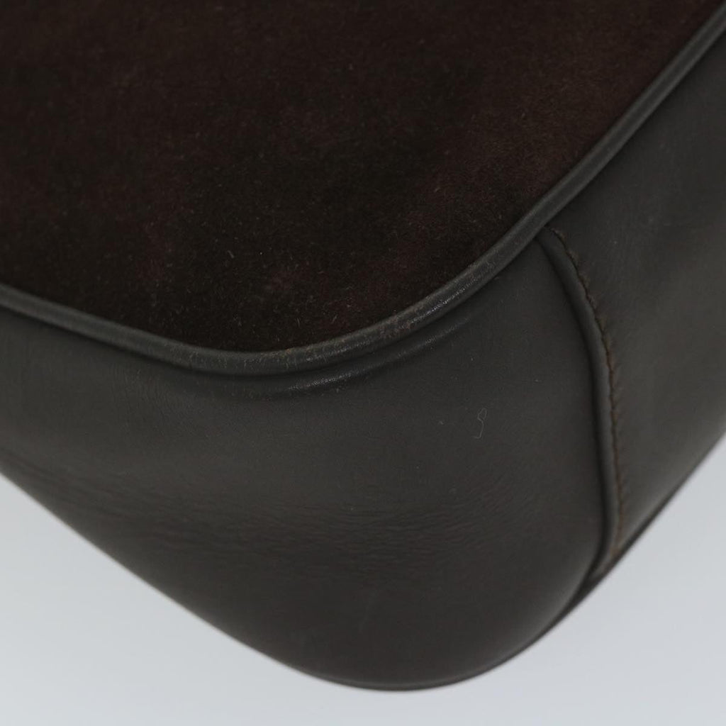 GUCCI Bamboo Shoulder Bag Suede 2way Brown 001 3754 1638 ep2097