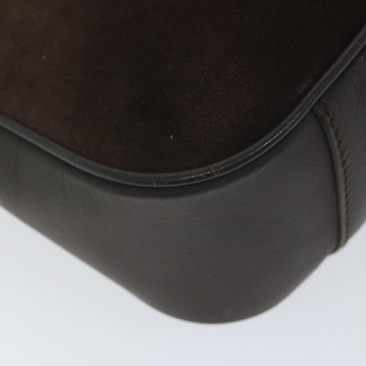 GUCCI Bamboo Shoulder Bag Suede 2way Brown 001 3754 1638 ep2097